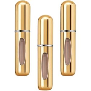 3pcs perfume travel bottle refillable portable perfume atomizer bottles 5ml0.2oz bright gold 88.0